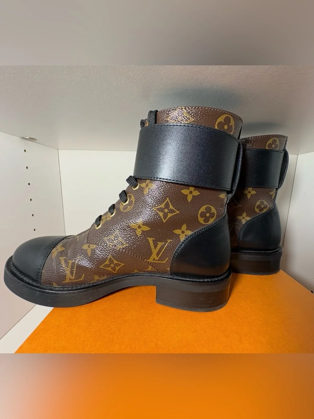 Louis Vuitton Wonderland Flat Ranger Monogram Combat Boots